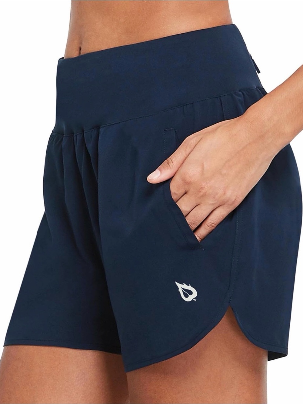 Nautica Navy Athletic Shorts with Pocket Detail